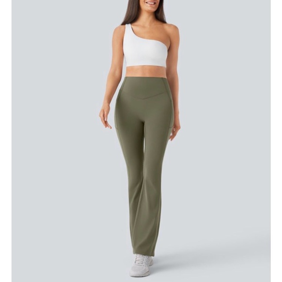 HALARA Pants - NWT HALARA ultrasculpt Women's High-Waisted Flare Leggings - green new sz S